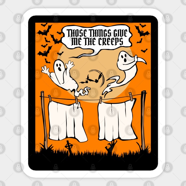 Real ghost story Spooky Halloween joke Sticker by Ashley-Bee